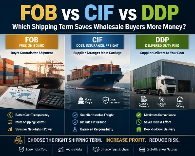 FOB vs. CIF vs. DDP: Welche Versandbedingung spart Großhandelskäufern mehr Geld?